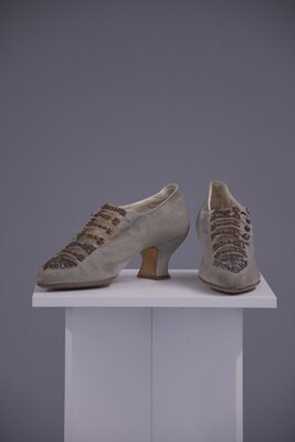 Grey Suede Shoes worn by Martha Van Rensselaer, 1924