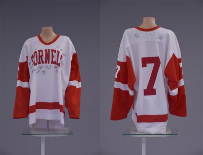 Cornell Women's Hockey Jersey, 2009-10 Season worn by Lauriane Rougeau '13, designed by CCM Hockey, Montreal Canada
