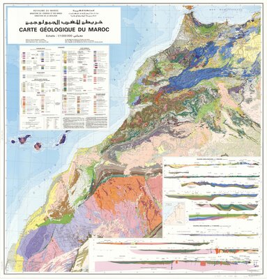 Kharitat al-Maghrib al-jiyulujiyah (Carte Geologique du Maroc)