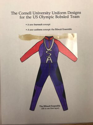 The Cornell University Uniform designs for the U.S. Olympic bobsled team 