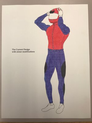 Sketches for Cornell University student designs for the U.S. Olympic bobsled team uniforms 