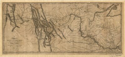  A map of Lewis and Clark’s track, across the western portion of North America from the Mississippi to the Pacific Ocean: by order of the executive of the United States