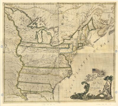 A New and Correct Map of the United States of North America: Layed down from the Latest Observations and Best Authorities Agreeable to the Peace of 1783.
