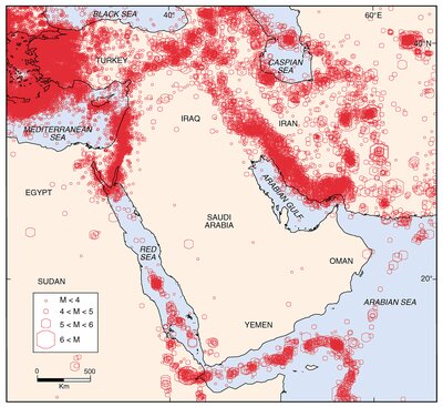Seismicity of the Middle East region based on the ISC catalog for the period 1964 to 1994