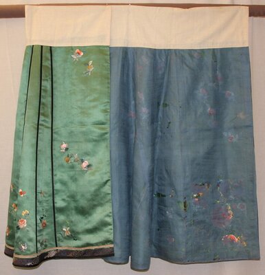 Embroidered Chinese skirt interior 