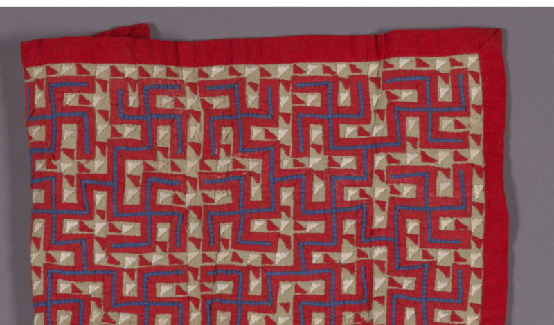 Detail of collar, Hmong Jacket with Dab Tshos Dhos