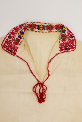 Embroidered Collar of Croatian Shift Dress, CF+TC #456