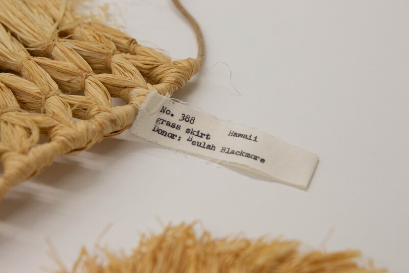 Label of Grass Skirt and Anklets