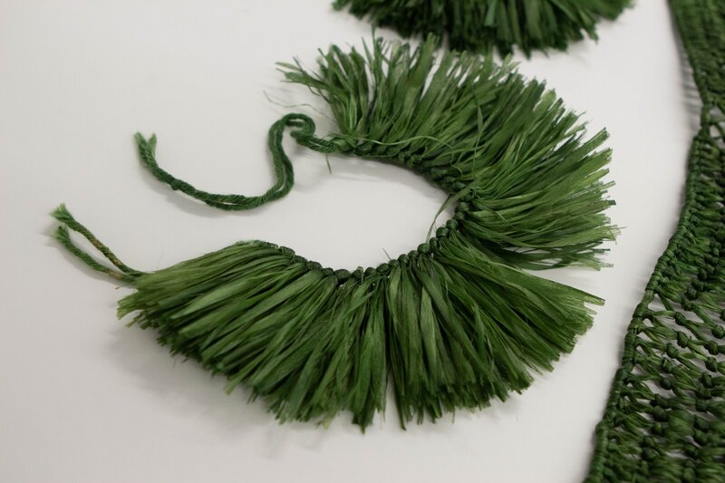Gree-Dyed Grass Anklet