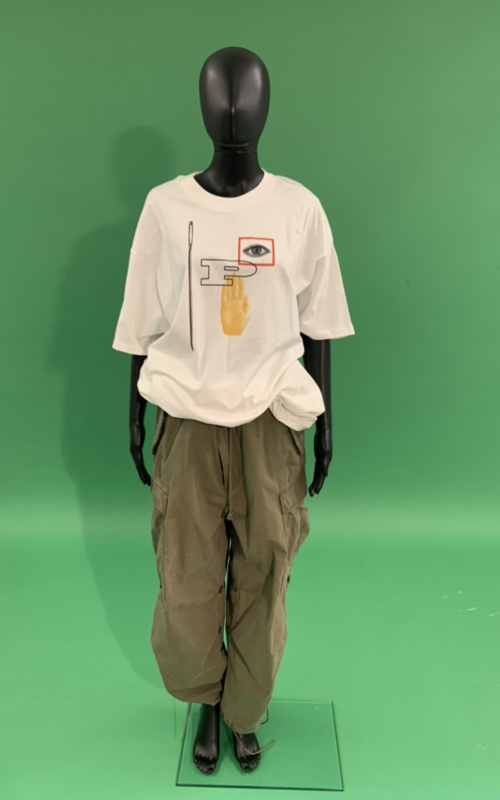 T-shirt, Levi's promo, Green cropped cargo pants