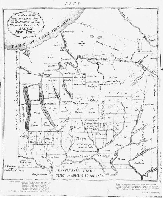 A Map of the Military Lands and Townships in the Western Part of New York