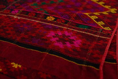 Detail of Sarong worn with Kachin Ensemble