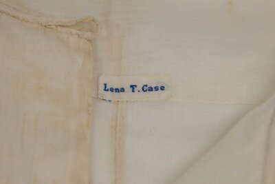 Label Sewn into Jacket by Mrs. Case