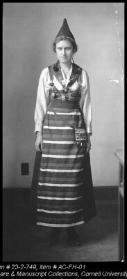 Hilda Moline '19 wears a Norwegian costume, 1919