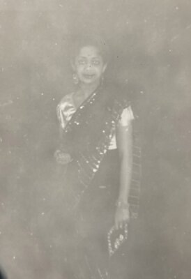 Lalitha Kumarappa backstage at “Costume of Many Lands”