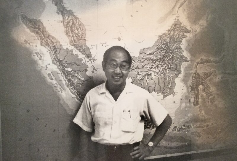 Giok Po Oey in the Library - 1970s