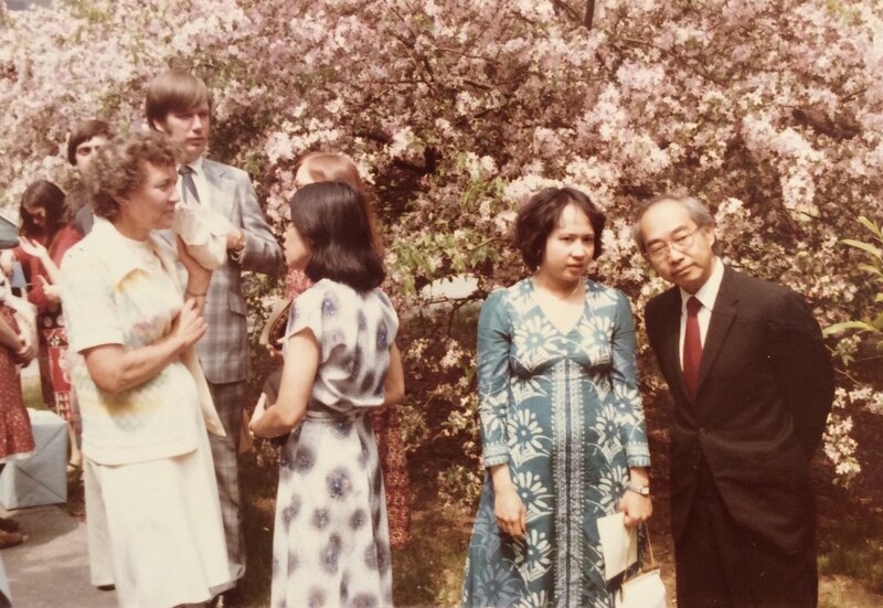 A reception with Mary Crawford, Giok Po's assistant - 1982