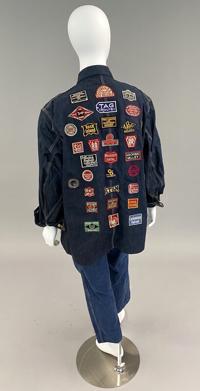  Railroad denim jacket with patches details
