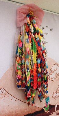 Thousand Cranes, folded by the mothers of students at Kodomo no Ie yochien