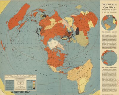 One World One War: A Map Showing the Line-up and the Strategic Stakes in this First Global War.