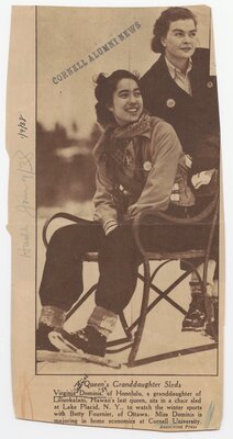 Queen's Granddaughter Sleds, January 9, 1938