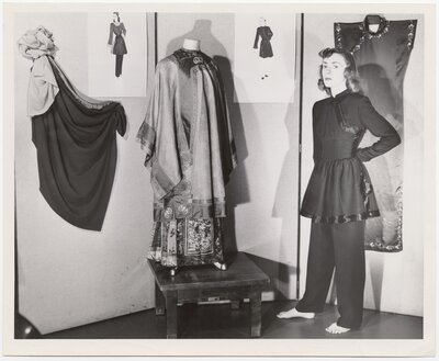 Jean Allanson '45 and inspired by Chinese textiles for Textiles and Clothing 400 offered in Spring 1945 