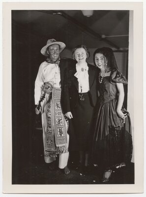 Blackmore backstage at “Costume of Many Lands” in 1938