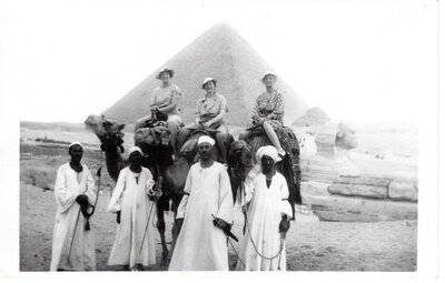 Photograph of Beulah Blackmore in Cario, Egypt, 1936. 