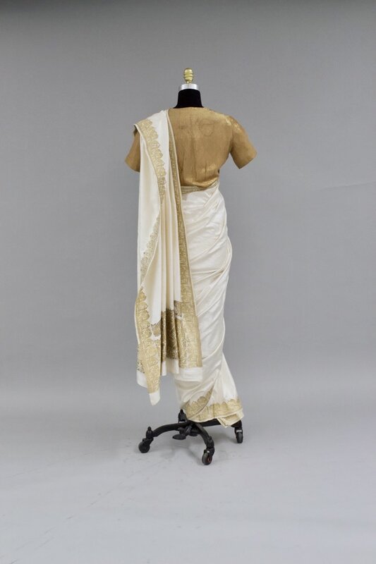 Sari paired with choli 
