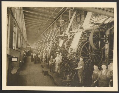 Workers at Pacific Mills Print Works