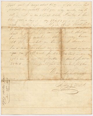 Correspondence to Dunne of Ware Manufacturing Company from Ripley & Waldo, a sales agent