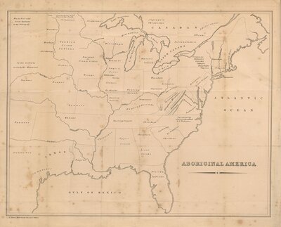 A Diary in America v. 2, “Aboriginal Map of America"
