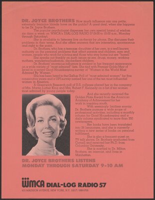 WMCA Dial Log 57 advertisement. Circa 1970.
