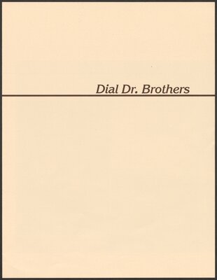 Dial Dr. Brothers publicity pamphlet for Tel-Med. Circa 1983-1984.