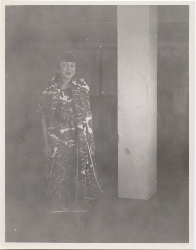 Henrietta Hoag backstage at the 1938 installment of “Costumes of Many Lands.”