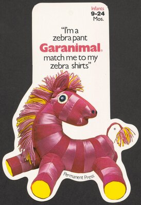 Garanimals clothing tag, 1972.