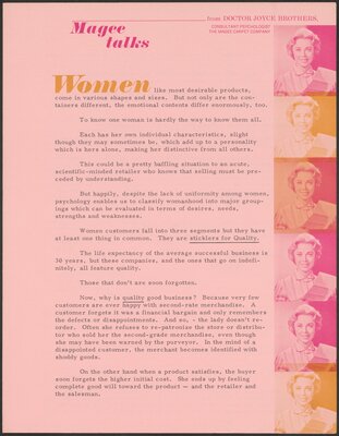Magee Carpet Company newsletter, circa 1965.