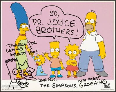 The Simpsons signed image, 1993.