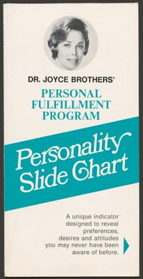 Dr. Joyce Brothers’ Personal Fulfillment Program Personality Slide Chart, circa 1968. 