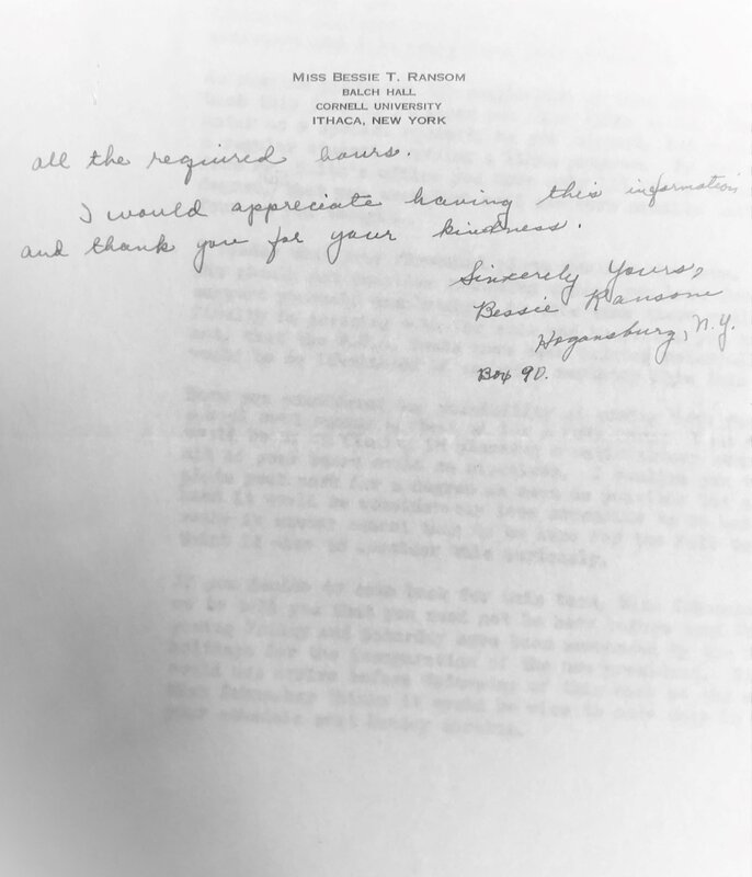 Letter from Bessie Ransom to Mary F. Henry, September 27, 1937