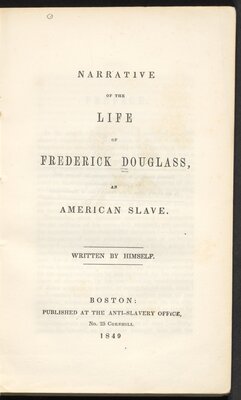  Narrative of the life of Frederick Douglass 1849 - title page