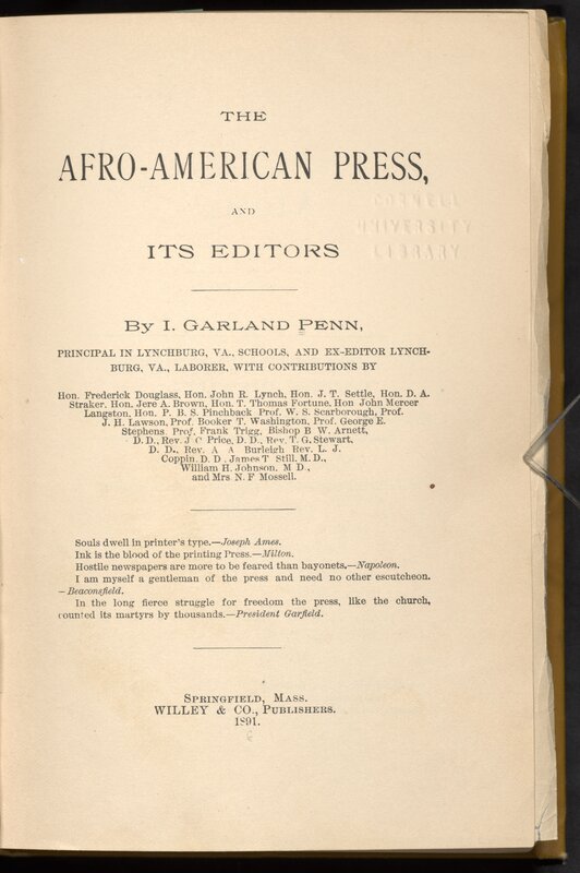 The Afro-American press and its editors - 6