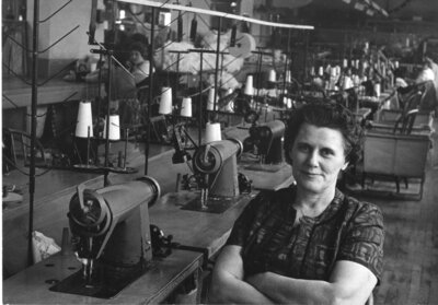 Garment worker in a shop