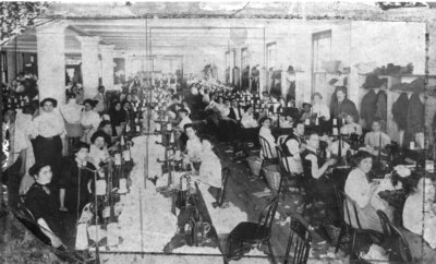 Garment factory interior