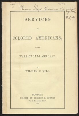 Services of colored Americans, in the wars of 1776 and 1812