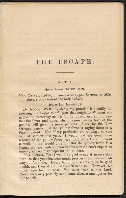 The escape; or, A leap for freedom : a drama, in five acts (3 of 4)