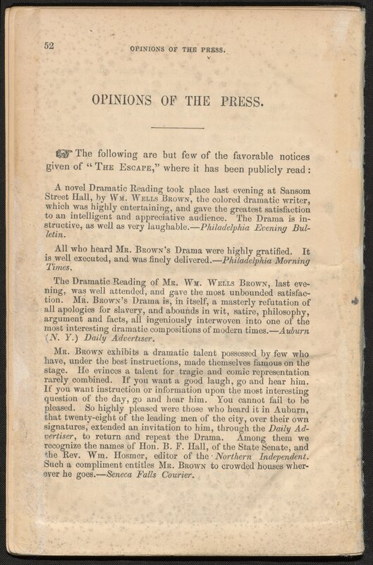 The escape; or, A leap for freedom : a drama, in five acts (4 of 4)