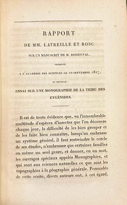 Essai Sur Une Monographie des Zygenides (1829)