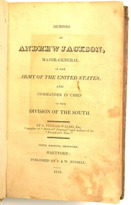 Memoirs of Andrew Jackson title page