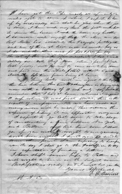 Ezra Cornell to Mary Ann Cornell letter, page 3 with signature